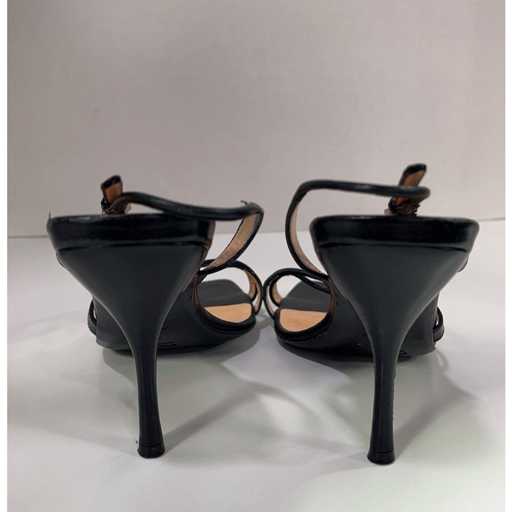 Prada Black Strappy Heels